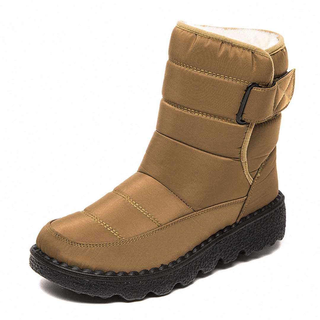Women’s Waterproof Winter Boots | Quilted Insulated Design | Non-Slip Polyurethane Sole | Adjustable Buckle Strap