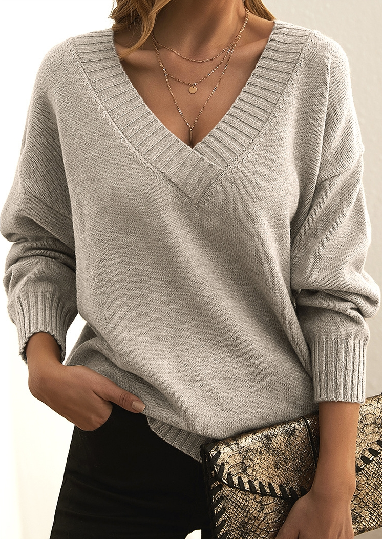Women’s V-Neck Sweater | Premium Cashmere | Breathable & Moisture-Wicking | Comfortable Fit