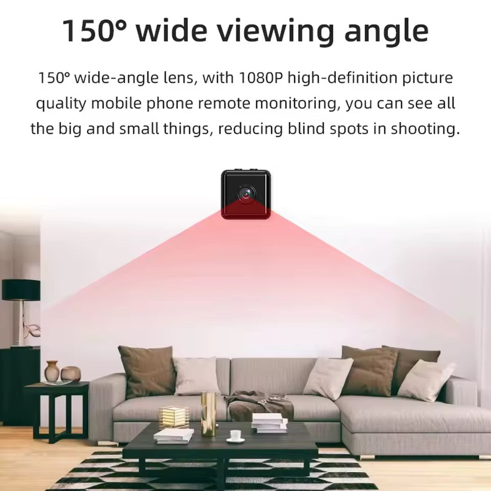 Indoor WiFi Security Camera - 1080P HD, Night Vision, 150° Viewing Angle