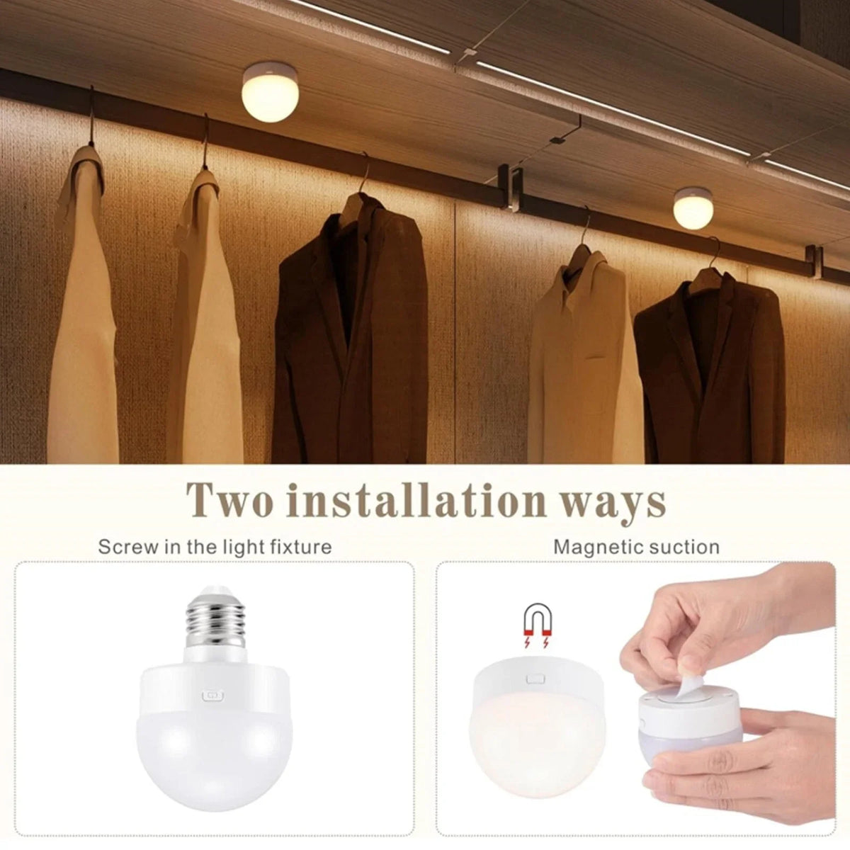 Remote-Controlled E27 Rechargeable LED Lamp with RGB Colors – Wireless