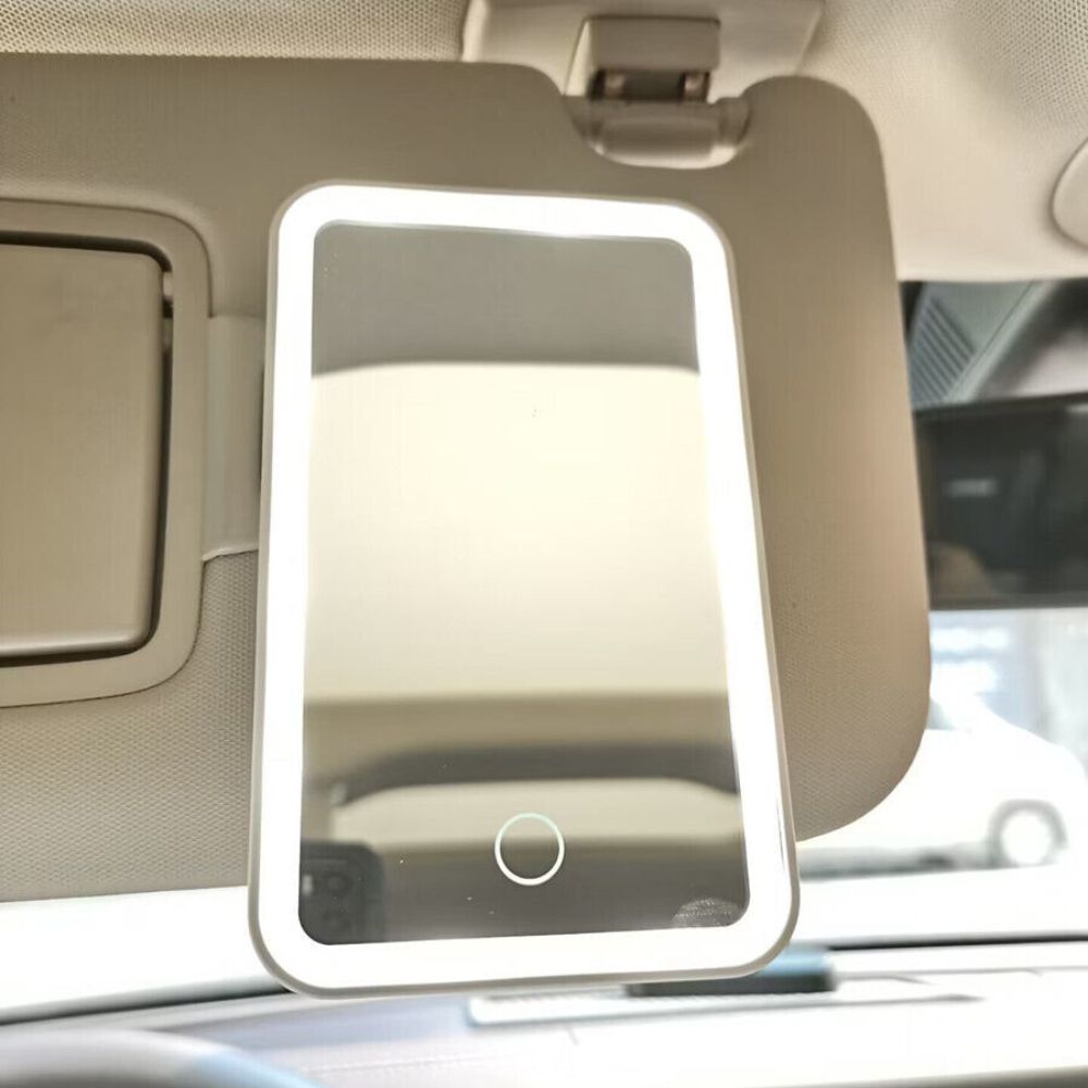 LED Vanity Mirror Attachment for Cars – Illuminated Makeup Mirror