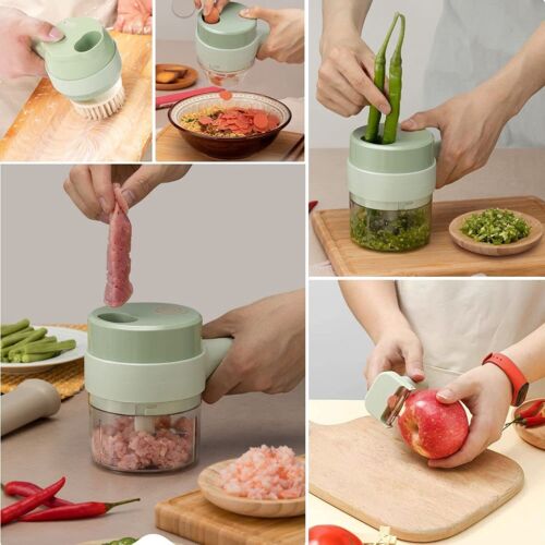 Electric Food Slicer – 4-in-1 Multi-Function Cutter