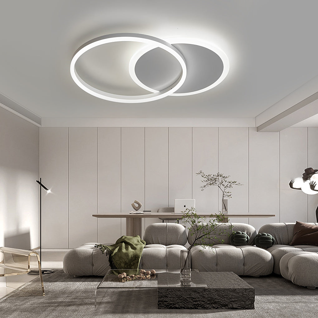22'' LED 1-Light Flush Mount Lights LED Artistic Aluminum Novelty Dimmable Ceiling Lights-dazuma