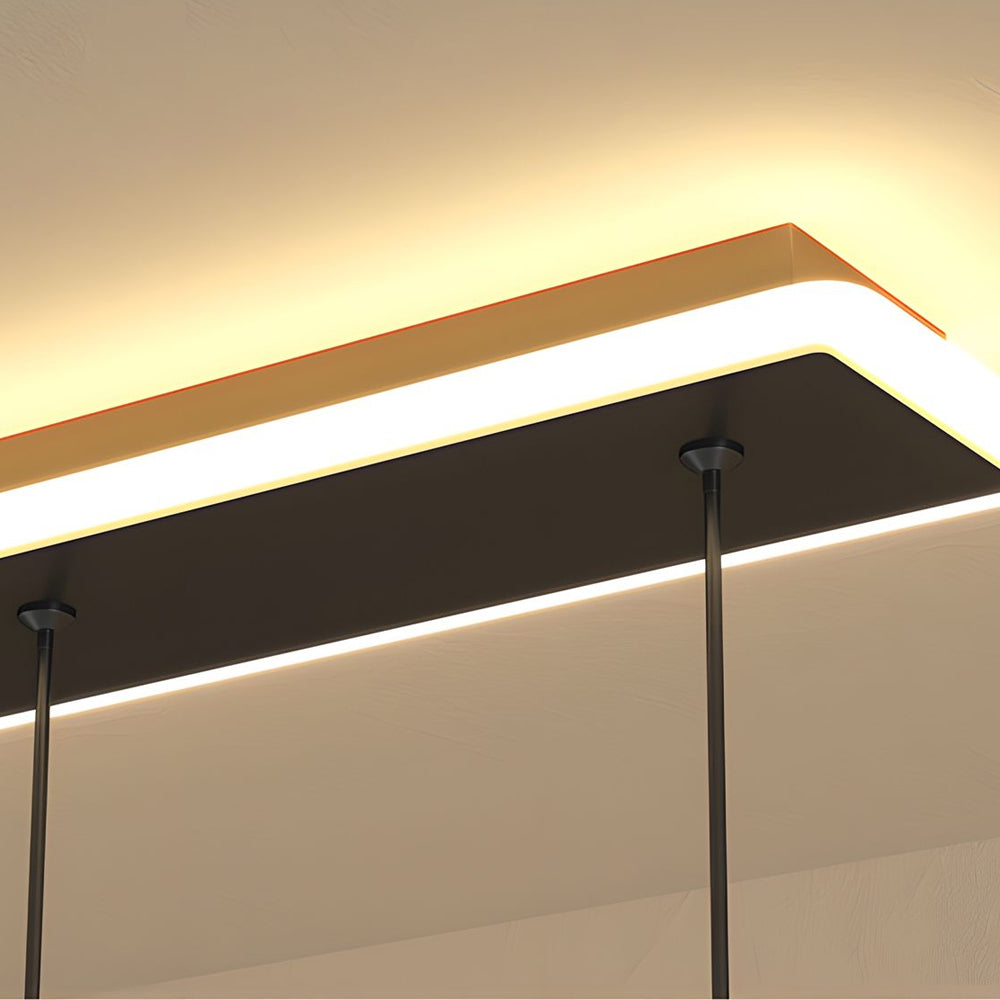2/4-Light Modern LED Acrylic Seagull Linear Chandelier for Dining Room