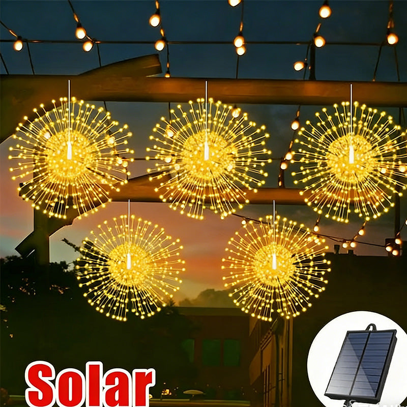 LED Outdoor Decoration Lights – Automatic Solar Fireworks