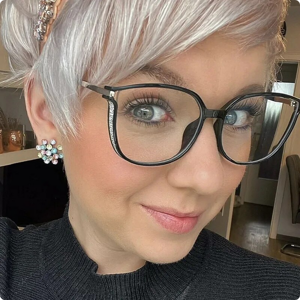 Reading Glasses for Adults | Full-Rim Rectangular Frame | Plastic Front & Metal Temples | Comfortable All-Day Wear