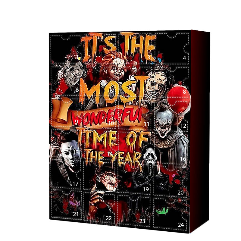 Halloween Horror Movie Advent Calendar with 24 Spooky Collectibles