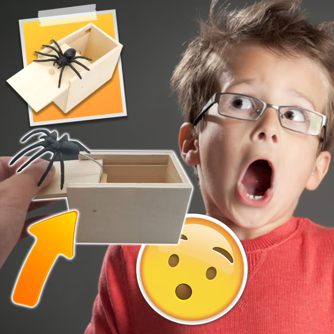 Halloween Spider Prank Box with Realistic Surprise for Spooky Fun