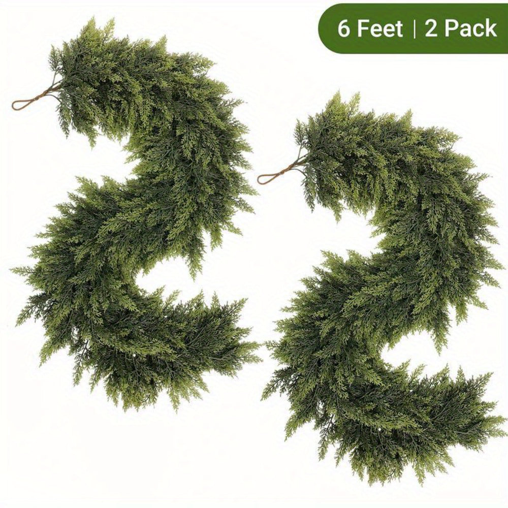 Elegant Holiday Garland with Faux Greenery for Versatile Decor