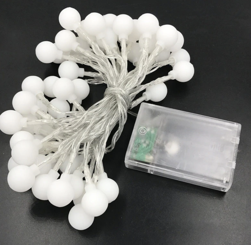 Fairy LED String Lights - 2m to 10m Battery or Plug-In Options - Warm or Cool White - Ball, Flower, Star & Snowflake Bulbs - Indoor Outdoor Decorative Twinkle Party Lights