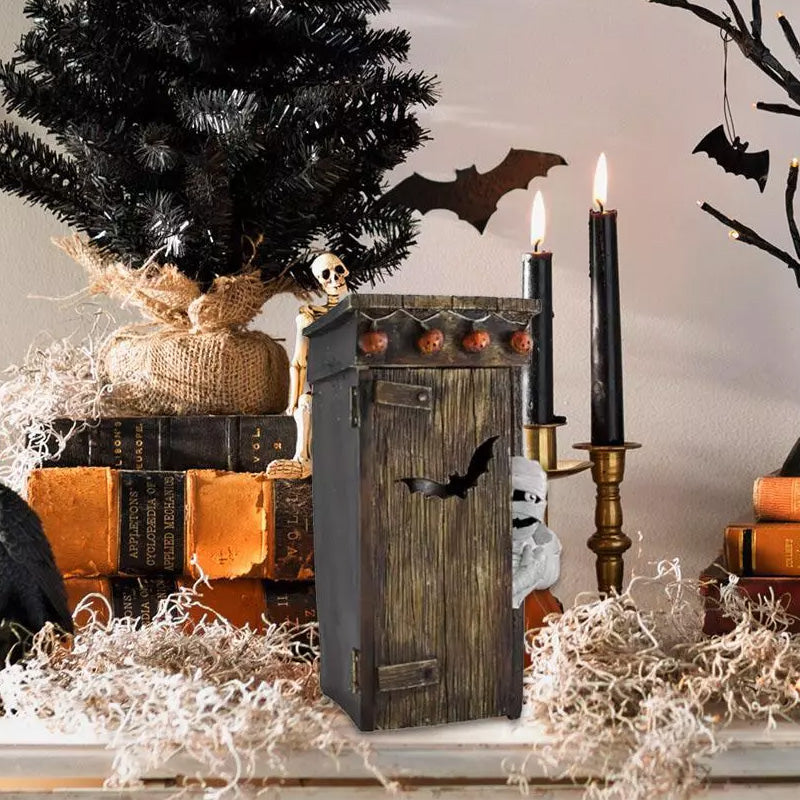 Motion-Activated Talking Mummy Outhouse Halloween Decoration