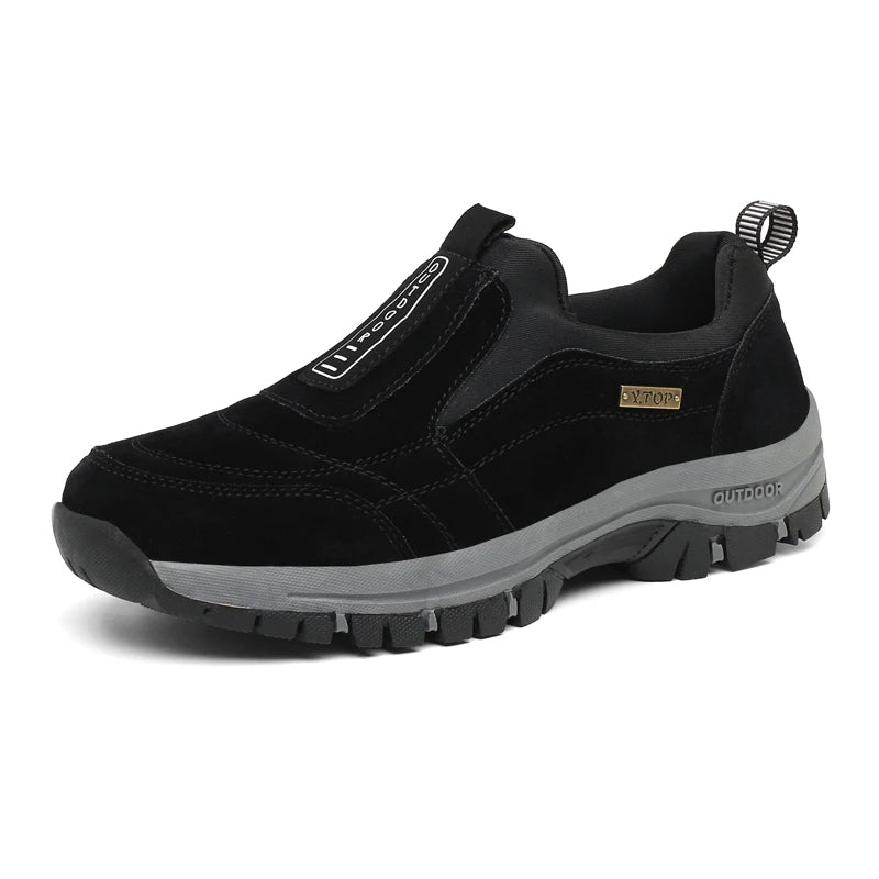 Orthopedic Hiking Shoes | Slip-On Design & Non-Slip Rubber Sole | Forefoot and Heel Support | Comfortable Fit for Foot Pain Relief