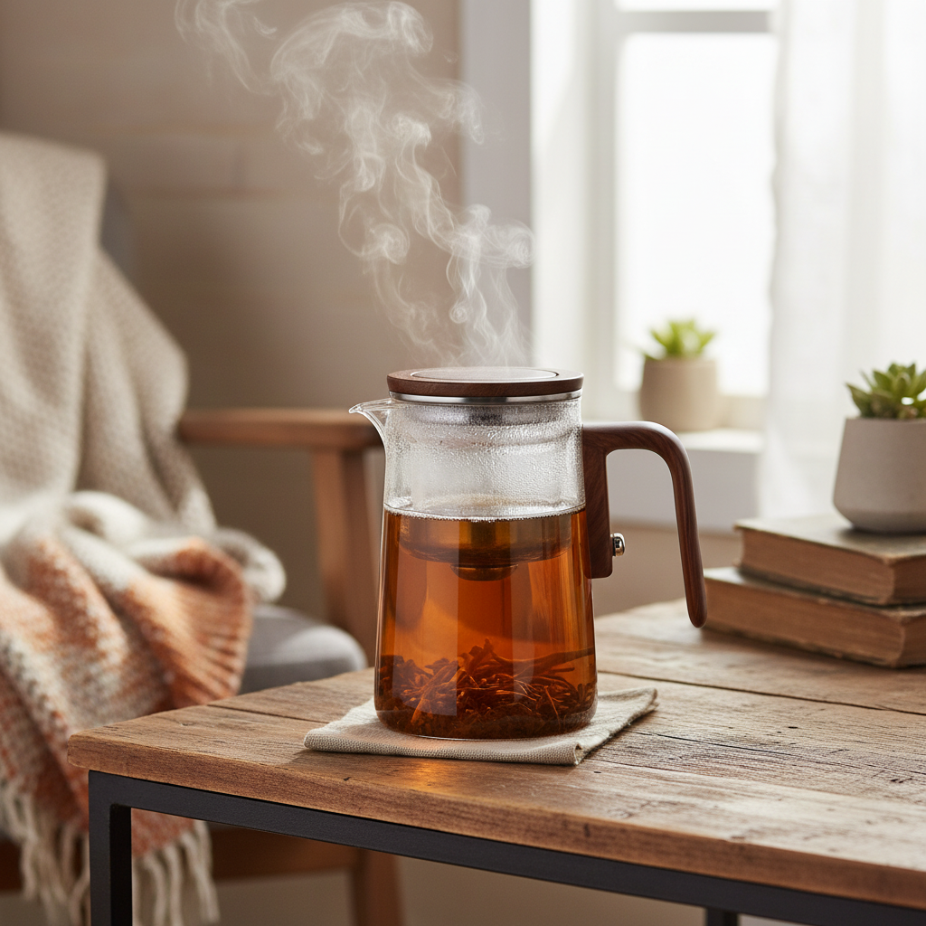 Elegant Glass Teapot with Removable Infuser for Perfect Brews