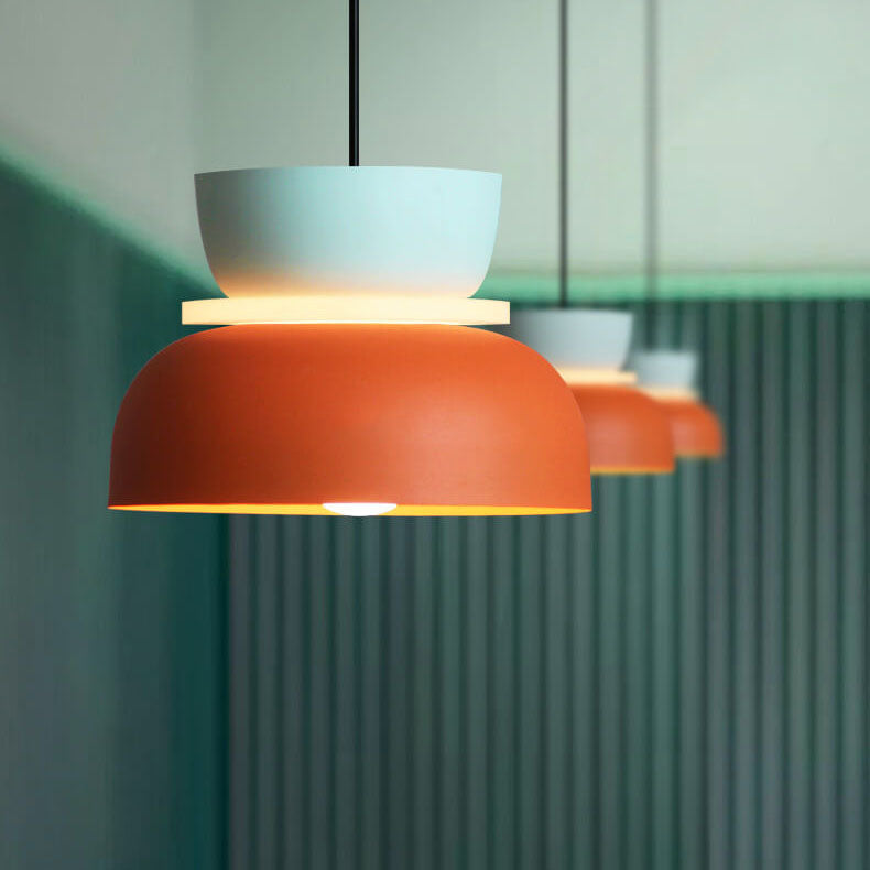 LED Pendant Lamp | Colorful Nordic Macaron Design | Metal Shade | Energy Saving