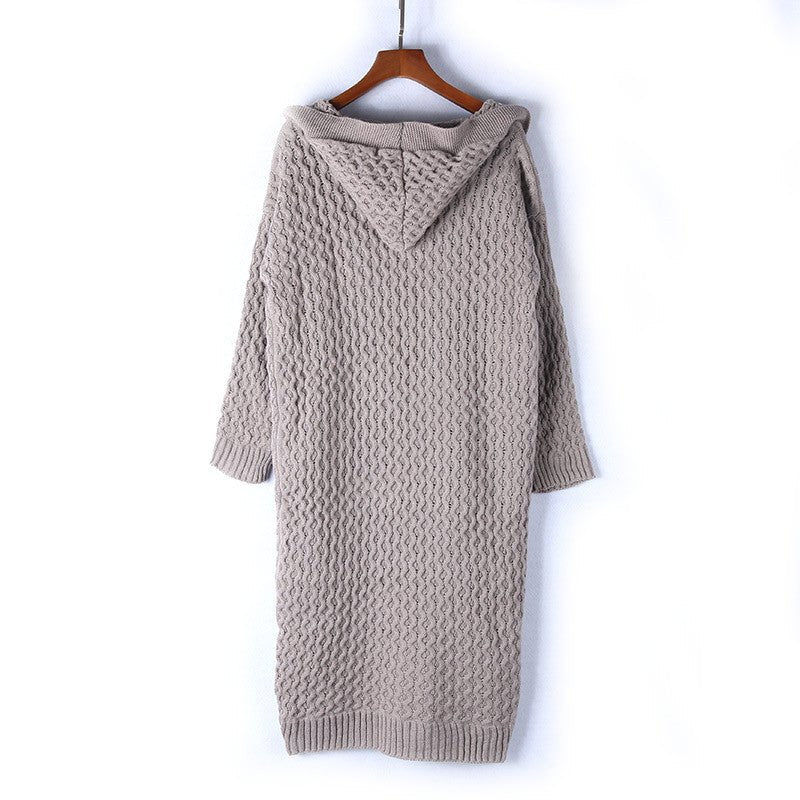 Women's Oversized Knit Cardigan | Hooded Design | Cotton Blend | Comfortable Fit