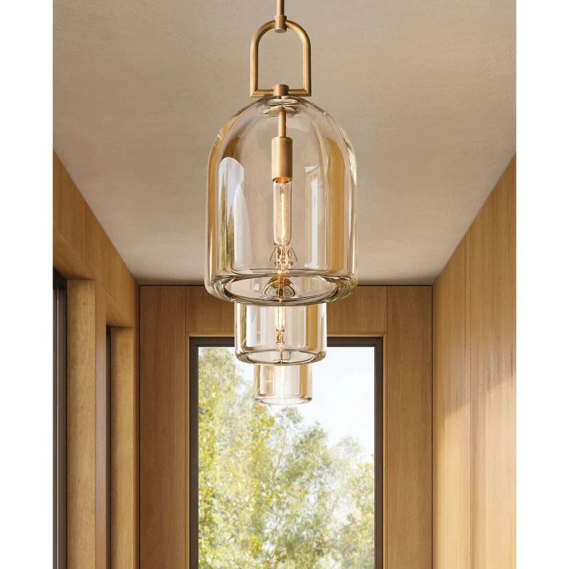 Liora — Crystal Pendant Light with Hand-Polished K9 Glass Shade