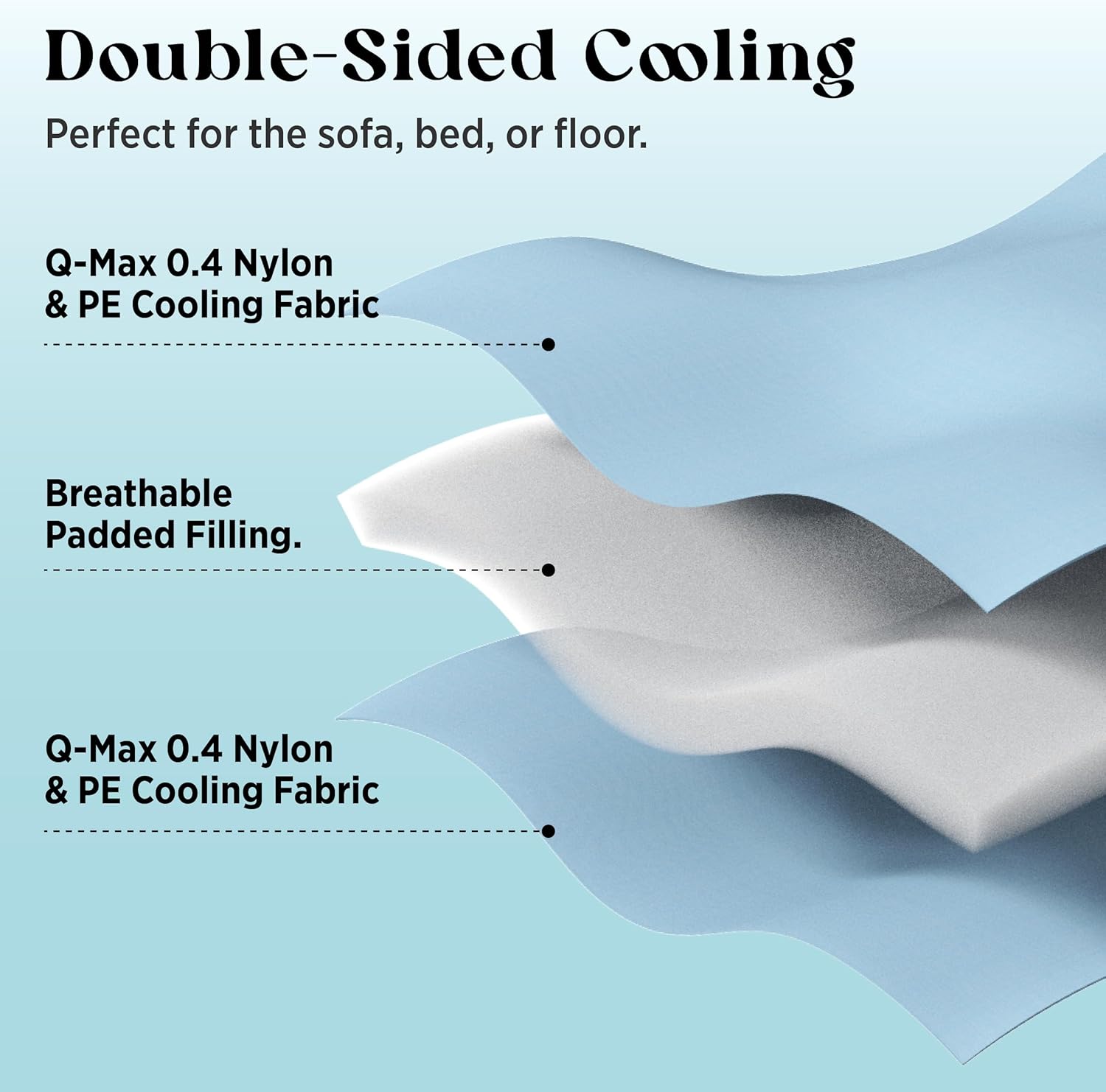 Cooling Dog Blanket with Q-MAX>0.4 | Washable Summer Throw for Pets