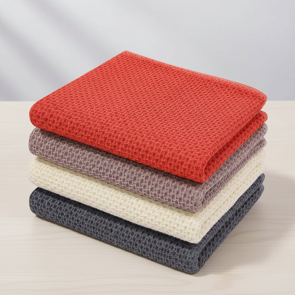 Premium Cotton Kitchen Cloths Set – Highly Absorbent Waffle Texture