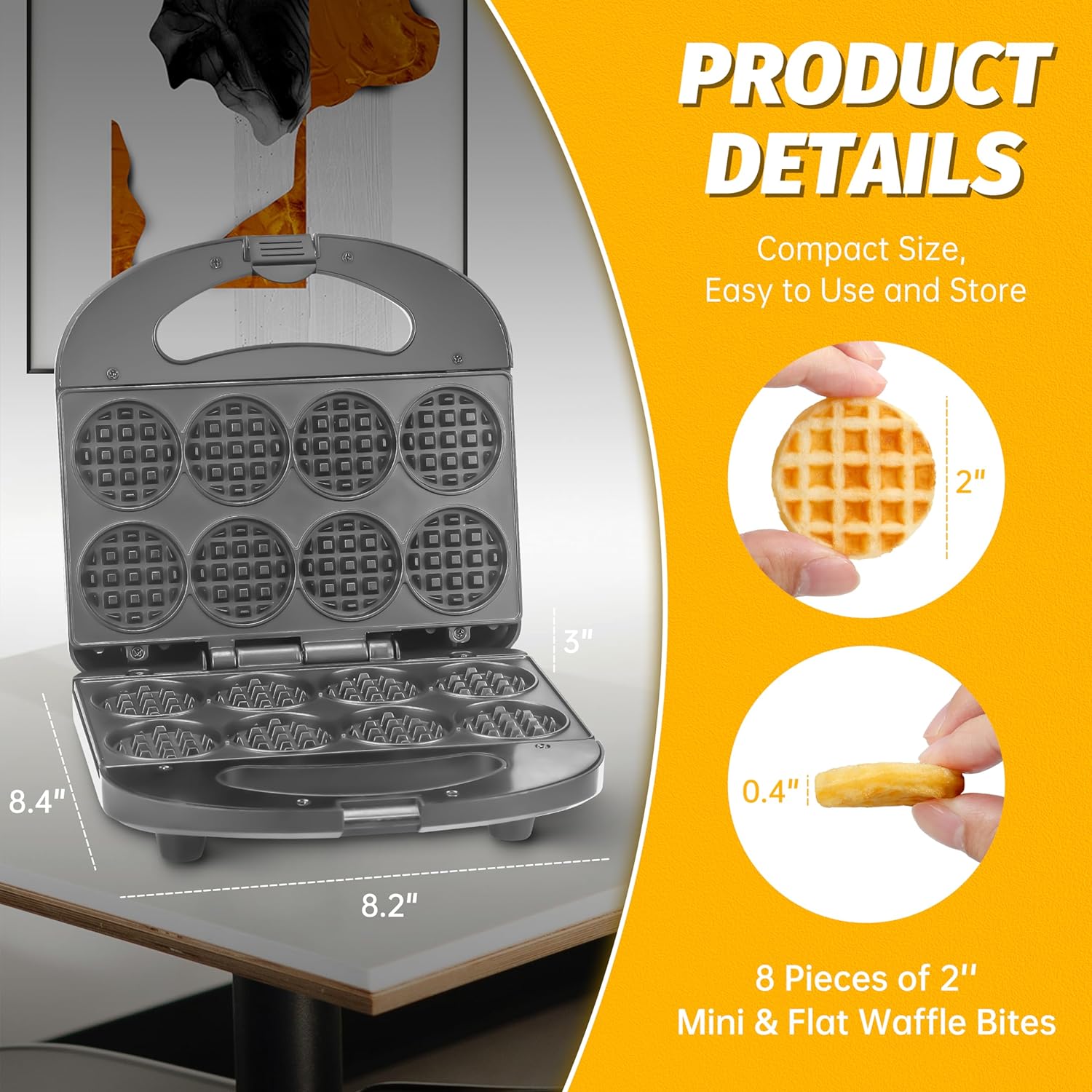 Compact Waffle Iron for Quick Breakfasts