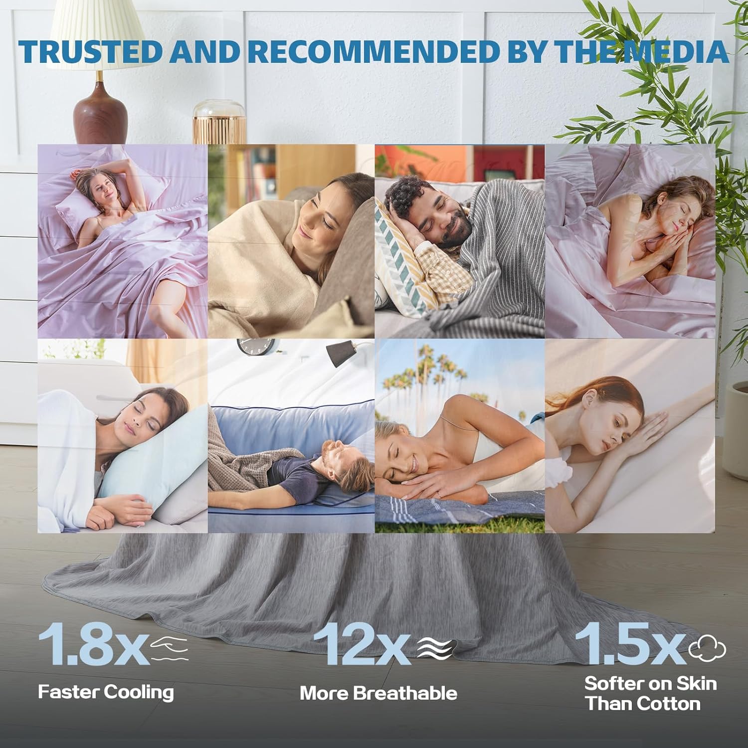 Lightweight Cooling Blanket – Breathable Soft Fabric for Warm Sleepers