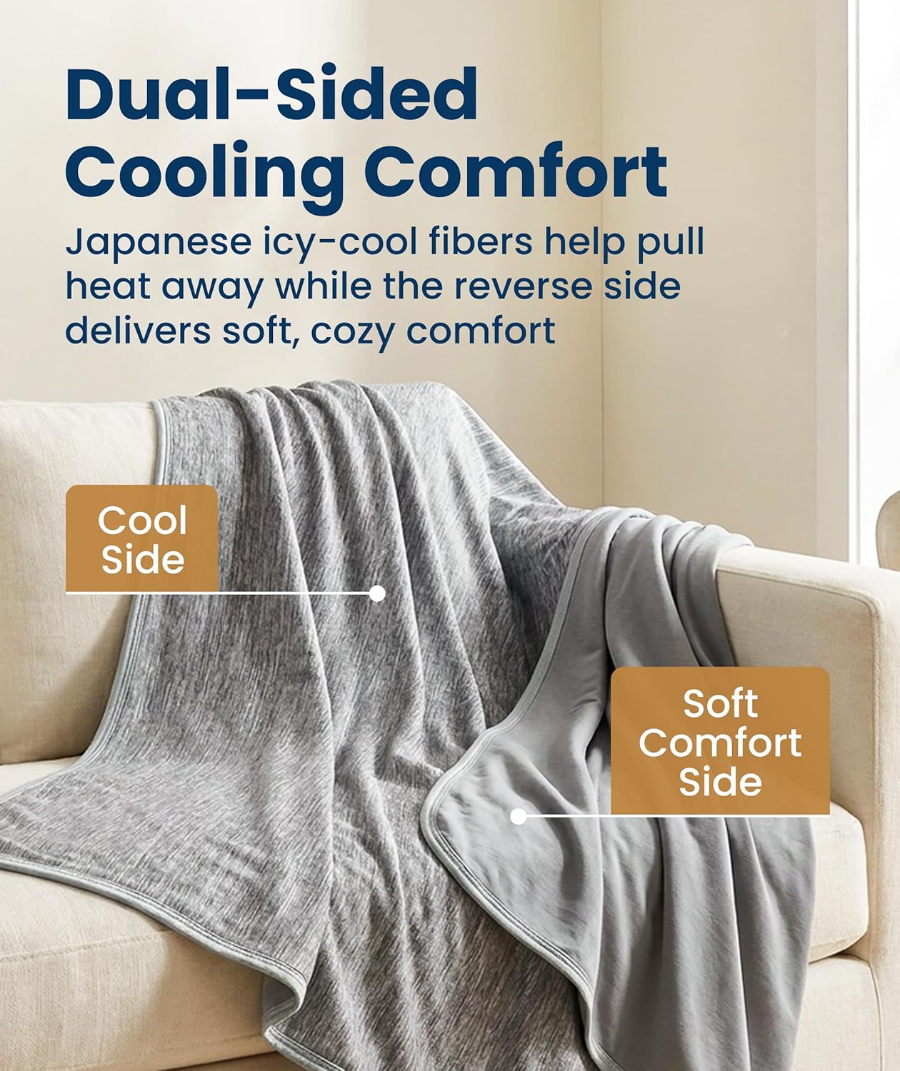 Breathable Cooling Blanket for Warm Sleepers – Lightweight Comfort Throw