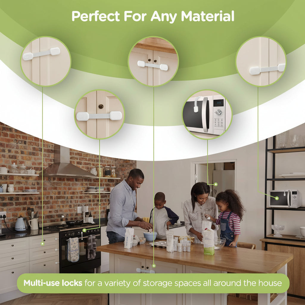 SecureCabinet Safety Locks for Childproofing Home Spaces