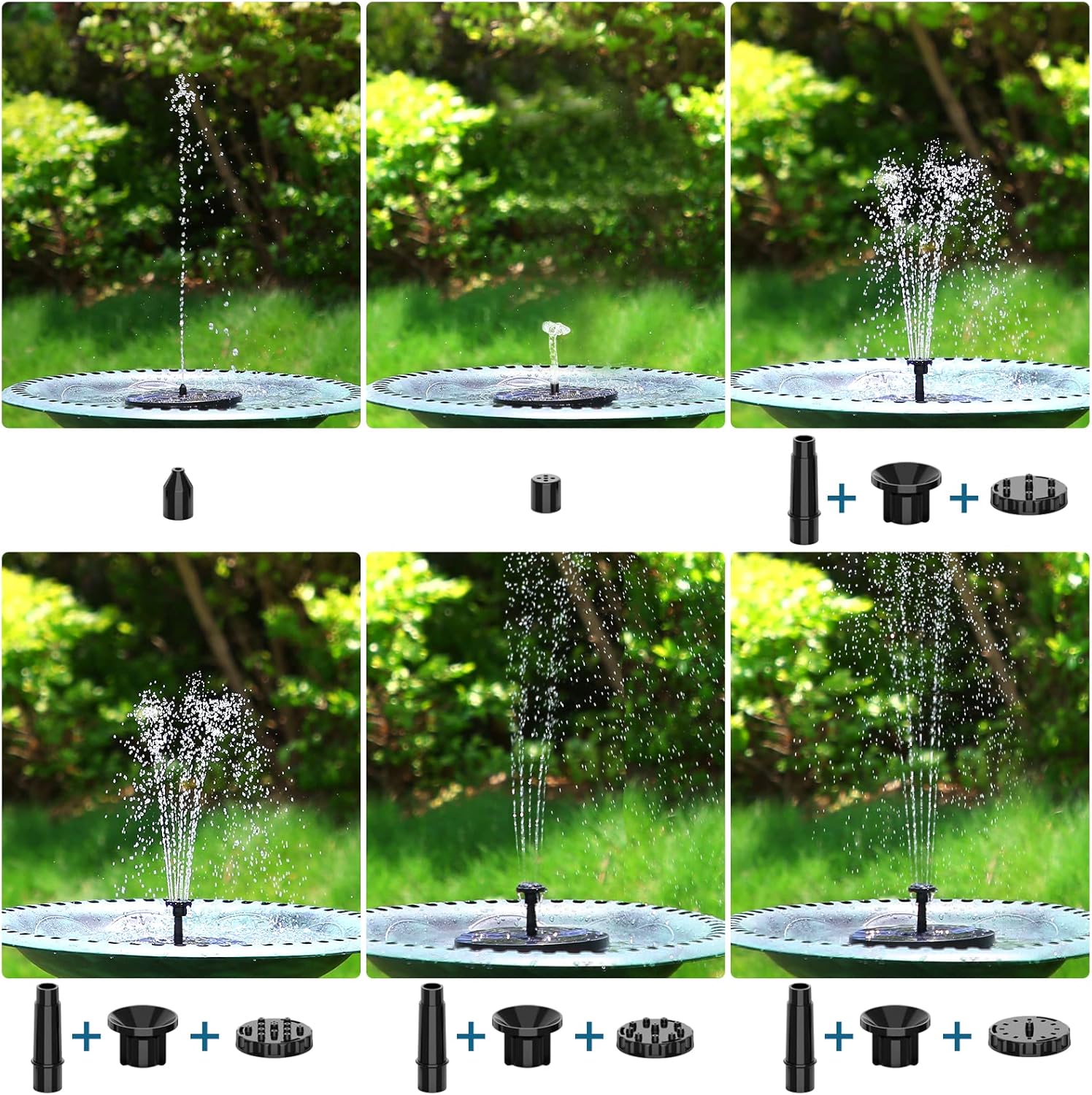 Solar-Powered Water Fountain for Garden & Bird Bath – No Battery, No Electricity Needed
