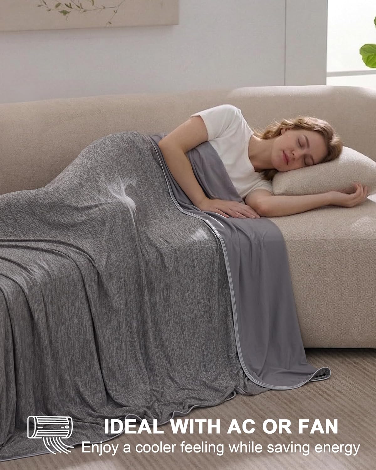 Lightweight Cooling Blanket for Hot Sleepers | Breathable Q-Max > 0.4