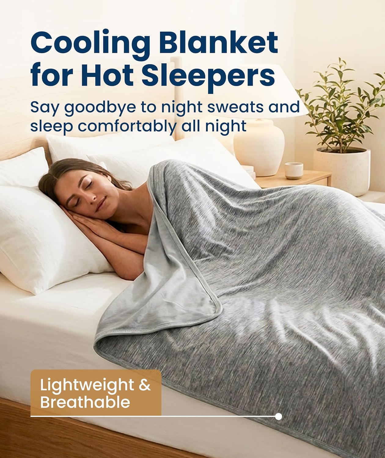 Breathable Cooling Blanket for Warm Sleepers – Lightweight Comfort Throw