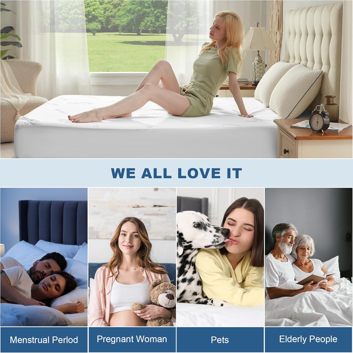 Waterproof Mattress Protector in Bamboo Viscose – Soft, Breathable Cover