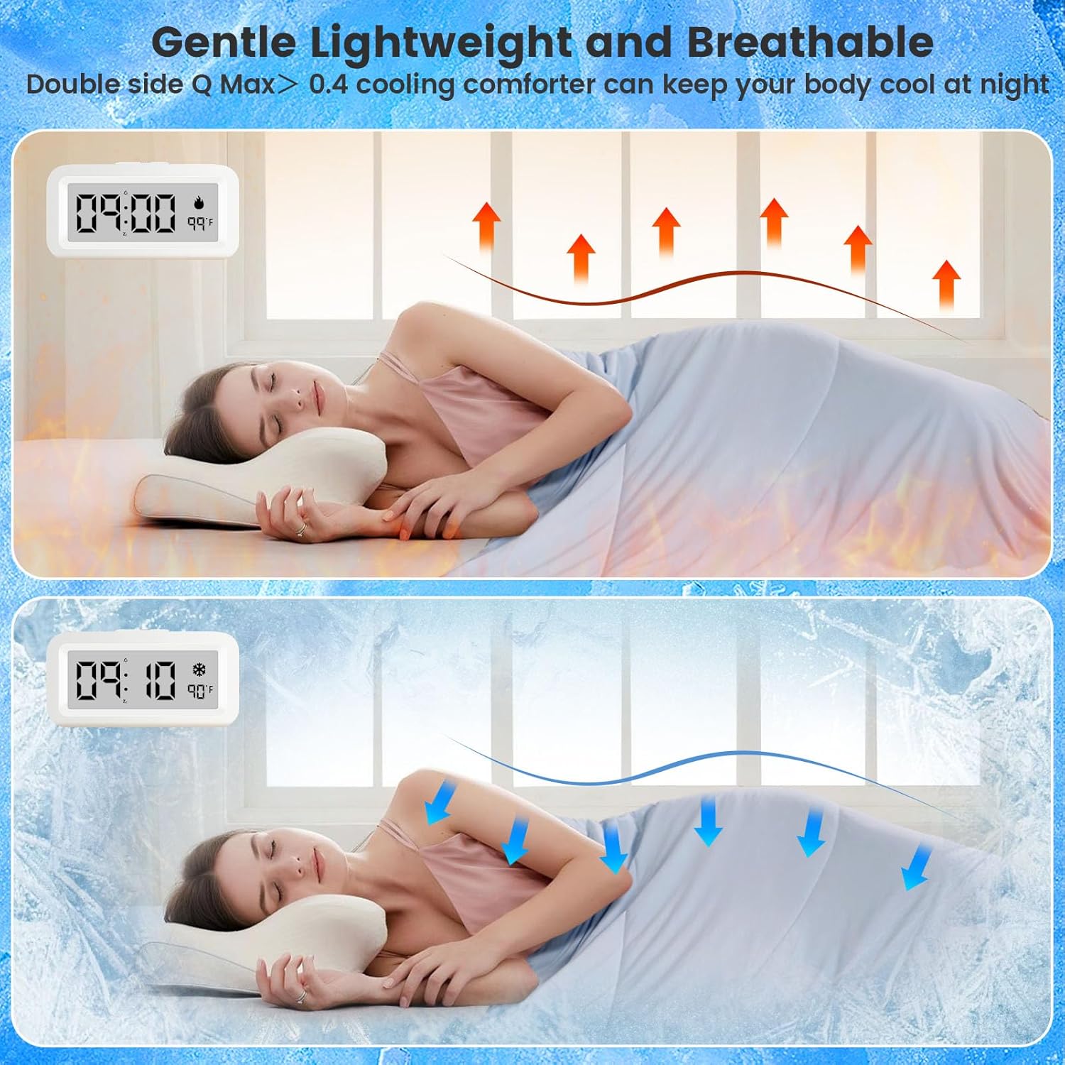 Reversible Cooling Blanket with Q-Max Technology – Soft and Breathable