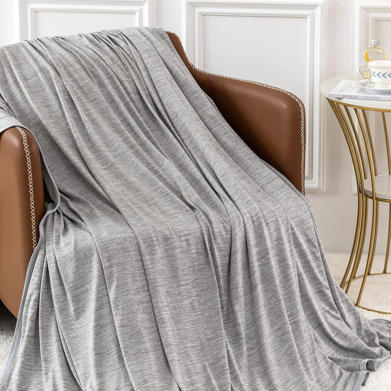 Cooling Throw Blanket for Hot Sleepers – Soft Lightweight Design with Q-Max 0.4 Technology