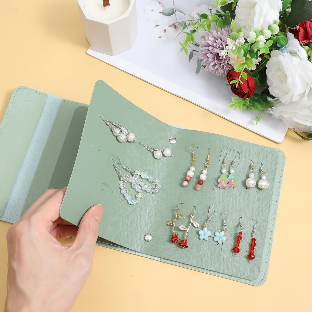 Compact Travel Jewelry Case for Earring Storage - Perfect Gift
