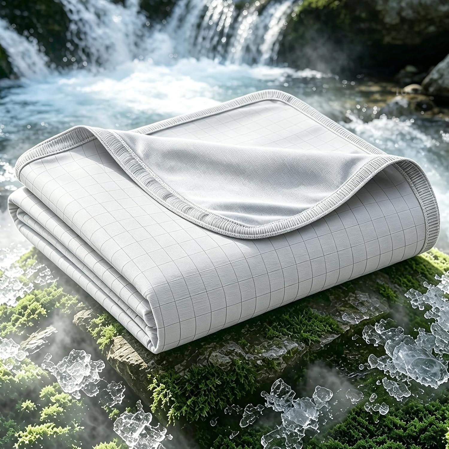 Lightweight Cooling Blanket – Breathable Dual-Sided Throw for Night Sweats