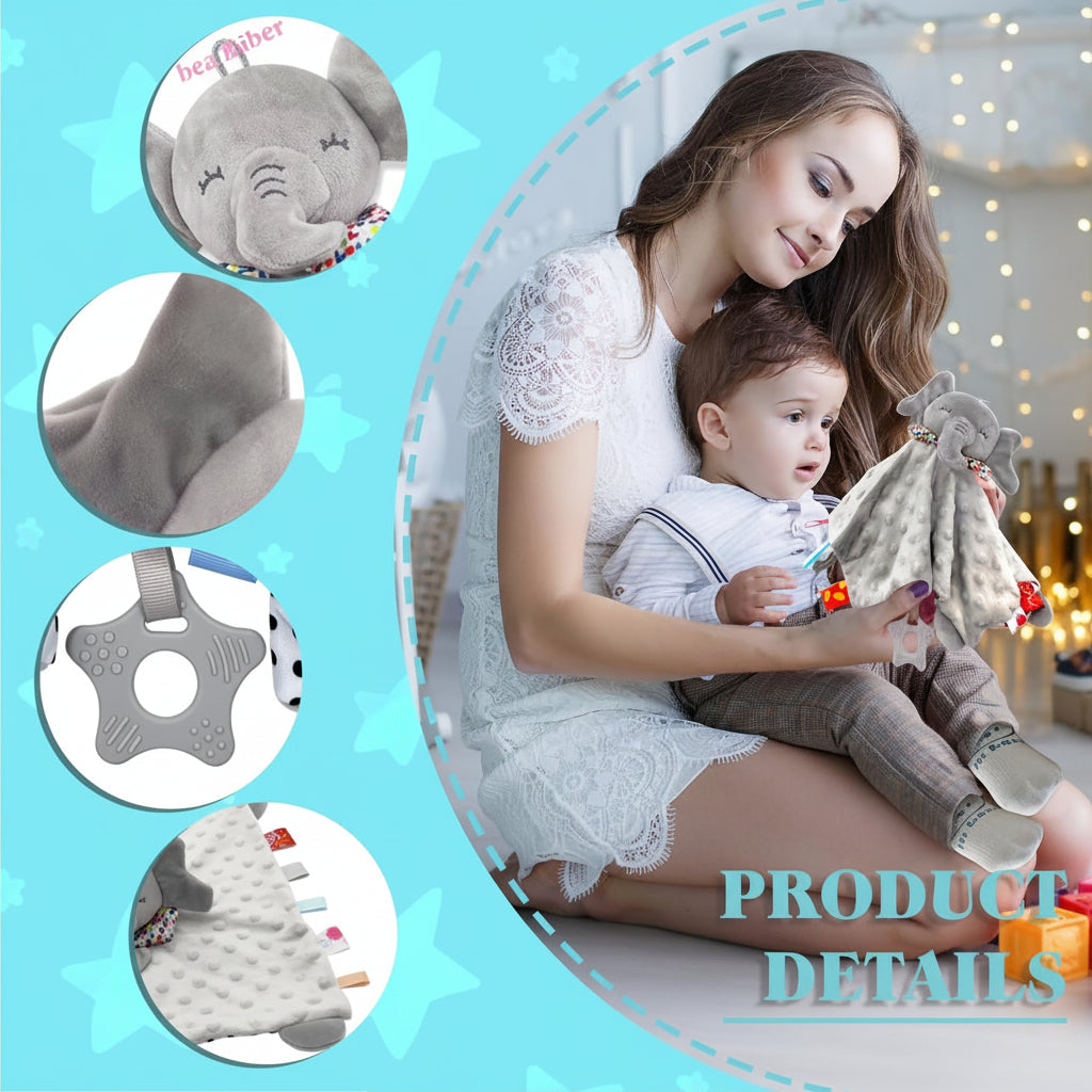 CuddleSafe Elephant Plush Blanket for Peaceful Sleep
