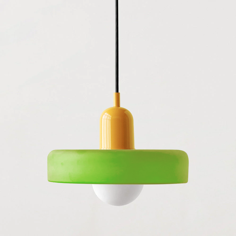 Pendant Lamp | Bauhaus Stained Glass Design | Glass Material | Adjustable Suspension