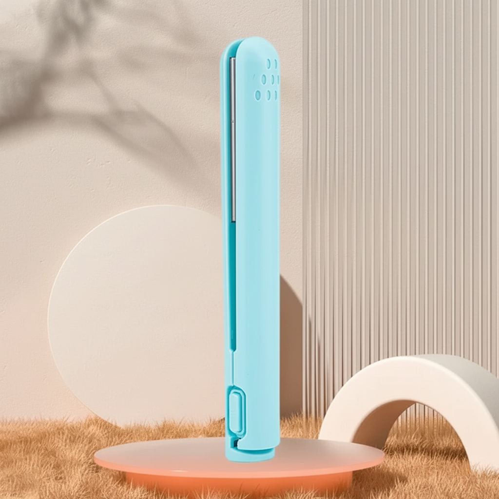 Portable 2-in-1 Cordless Hair Straightener & Curler