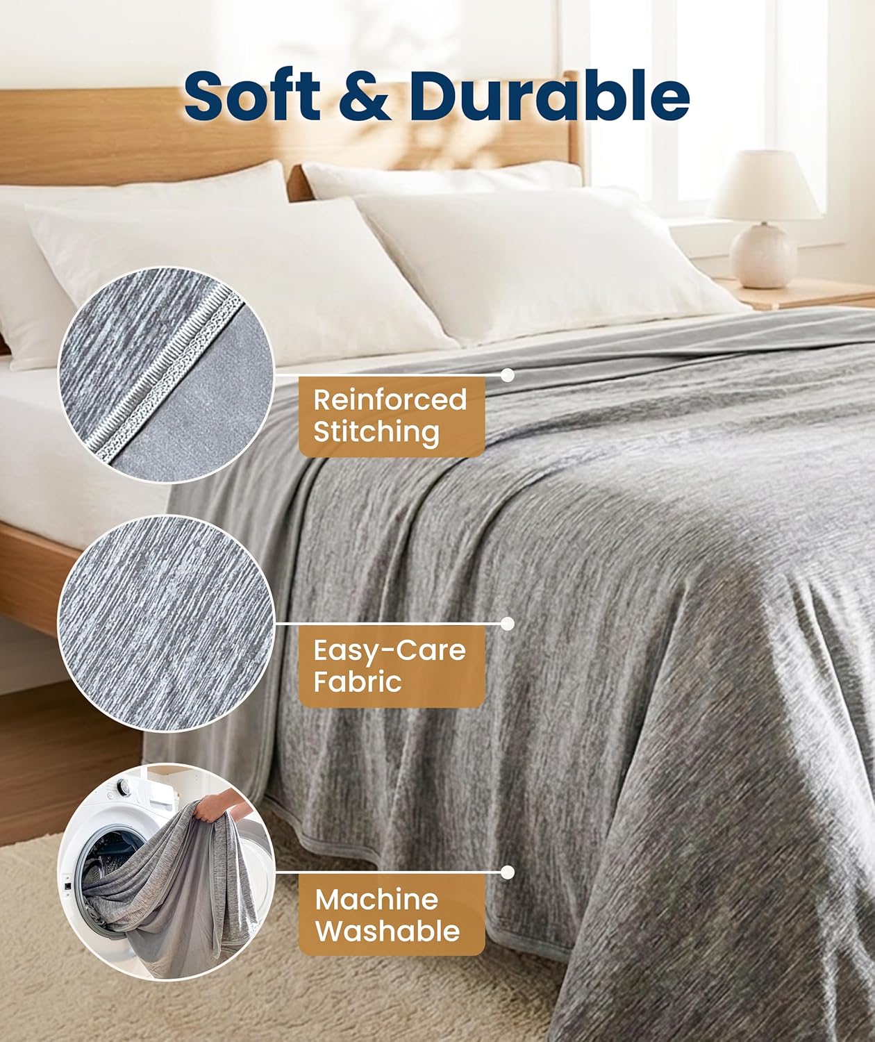 Breathable Cooling Blanket for Warm Sleepers – Lightweight Comfort Throw
