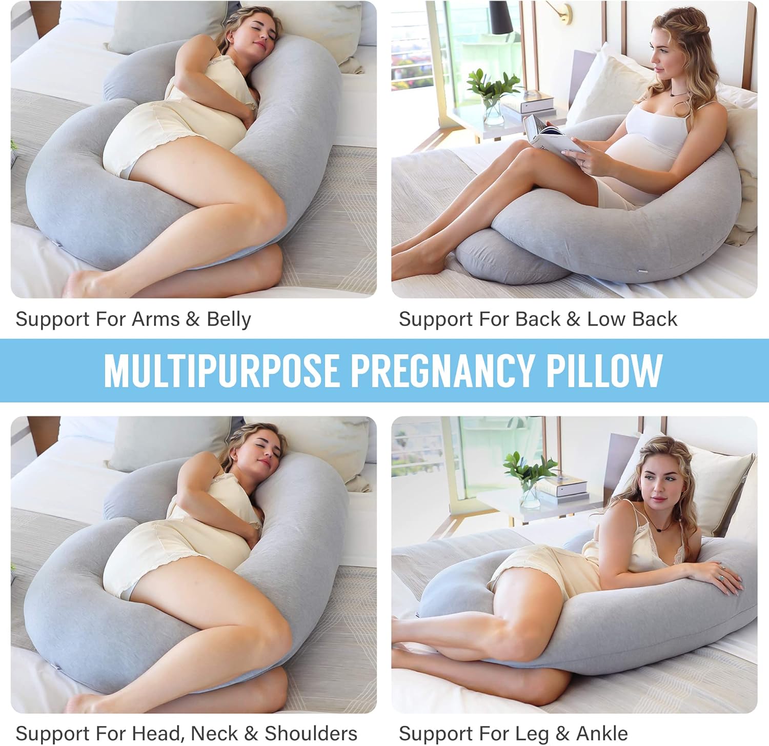 Embrace Comfort with Our Curved Full Body Maternity Pillow