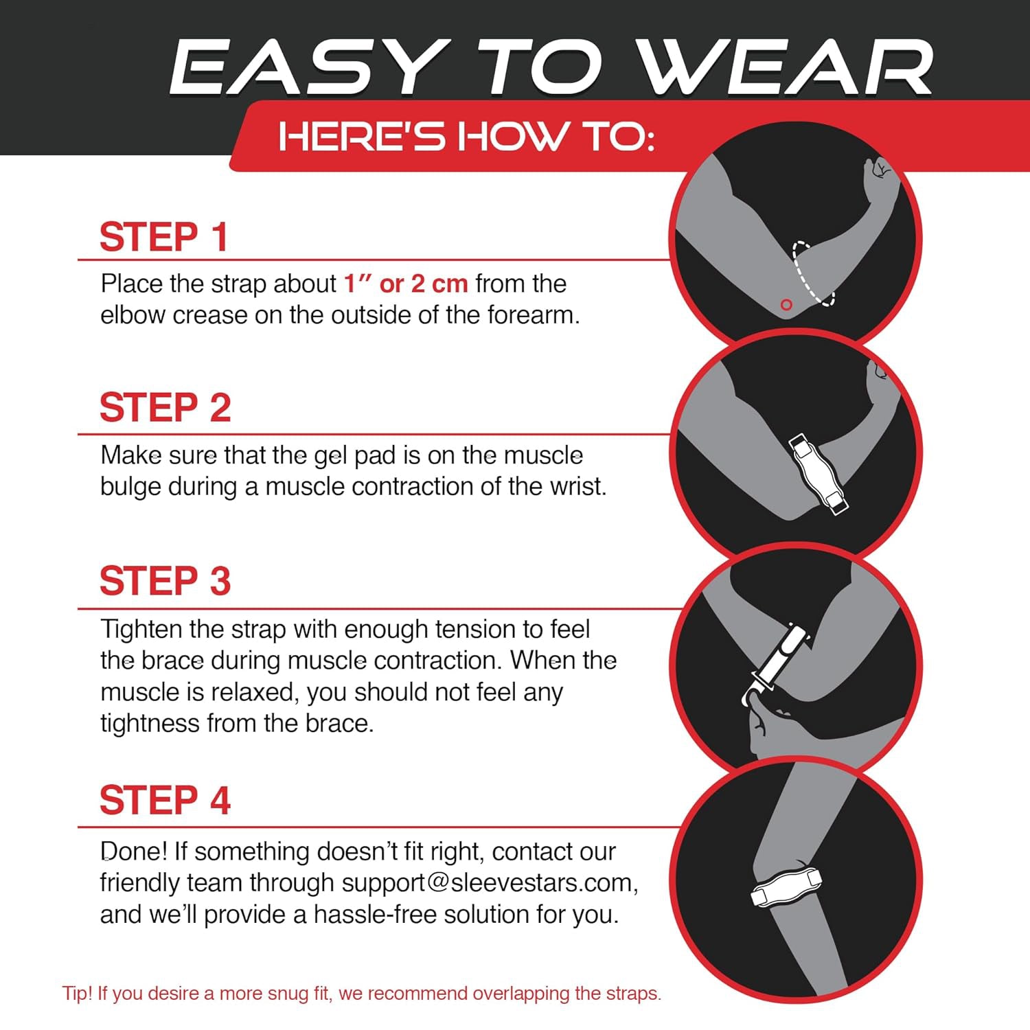 Support Brace for Tennis Elbow Pain Relief