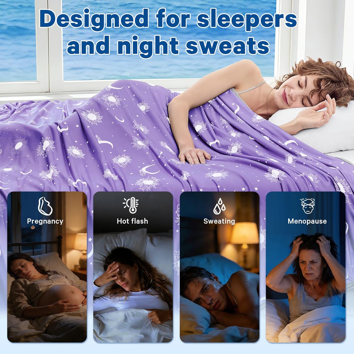Lightweight Summer Cooling Blanket – Reversible Fabric for Travel and Comfort