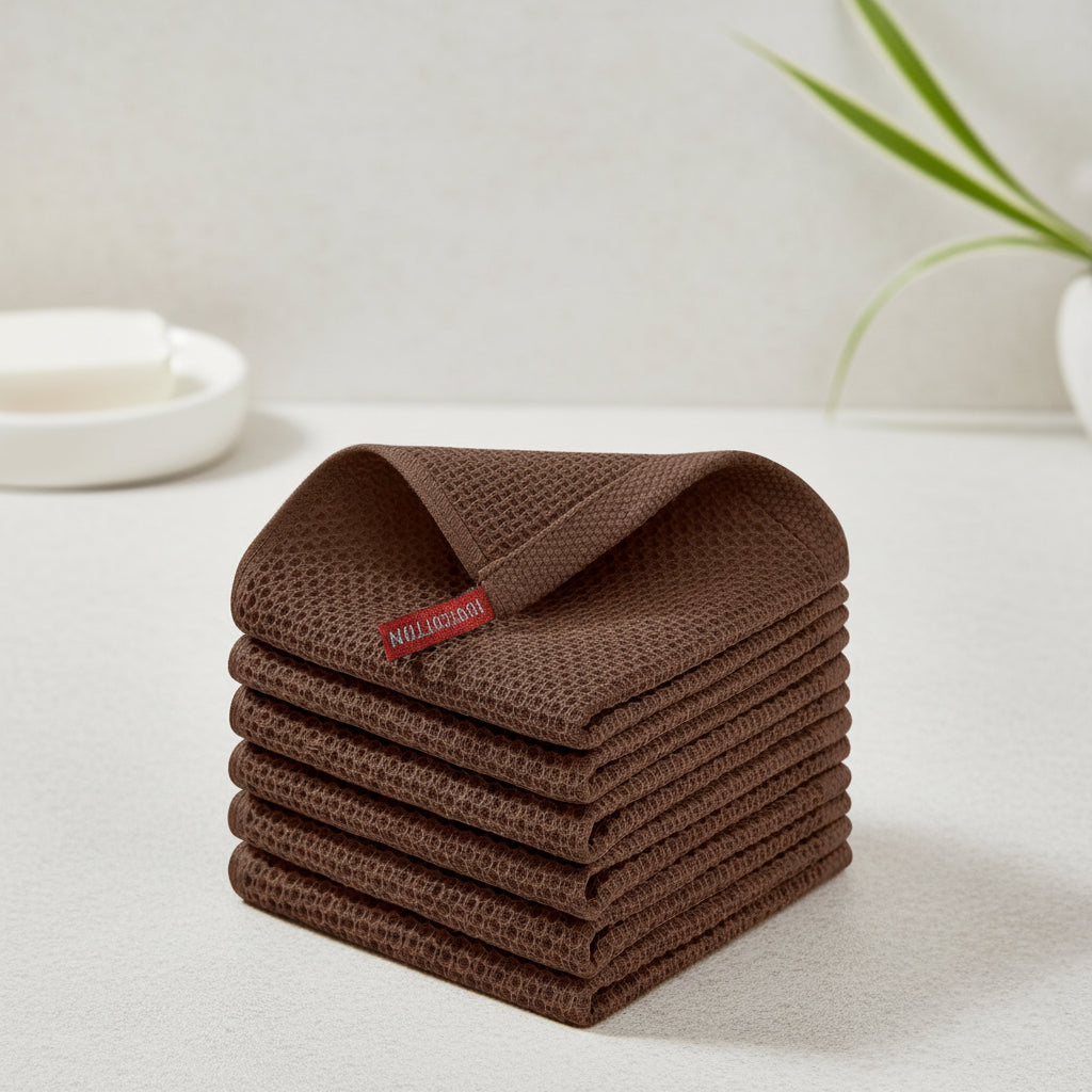Premium Cotton Kitchen Cloths Set – Highly Absorbent Waffle Texture