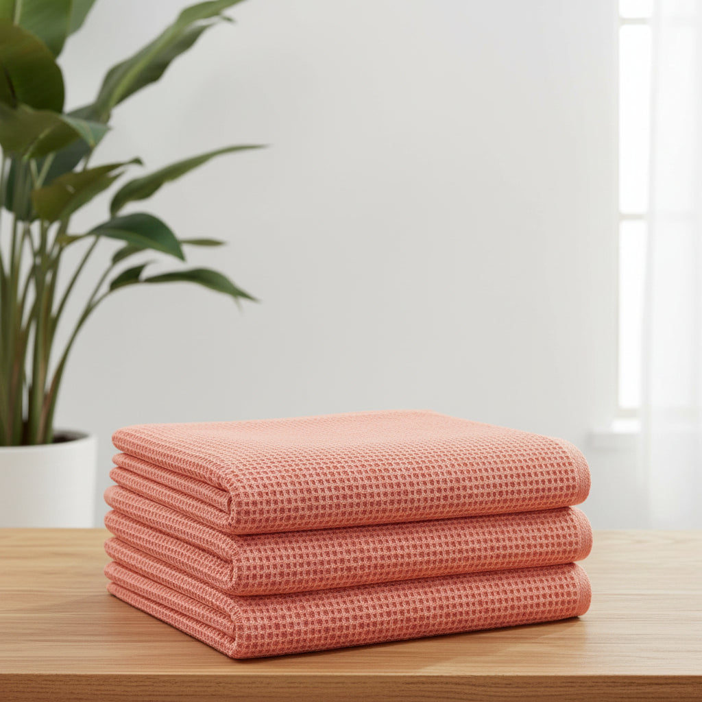 Premium Cotton Kitchen Cloths Set – Highly Absorbent Waffle Texture
