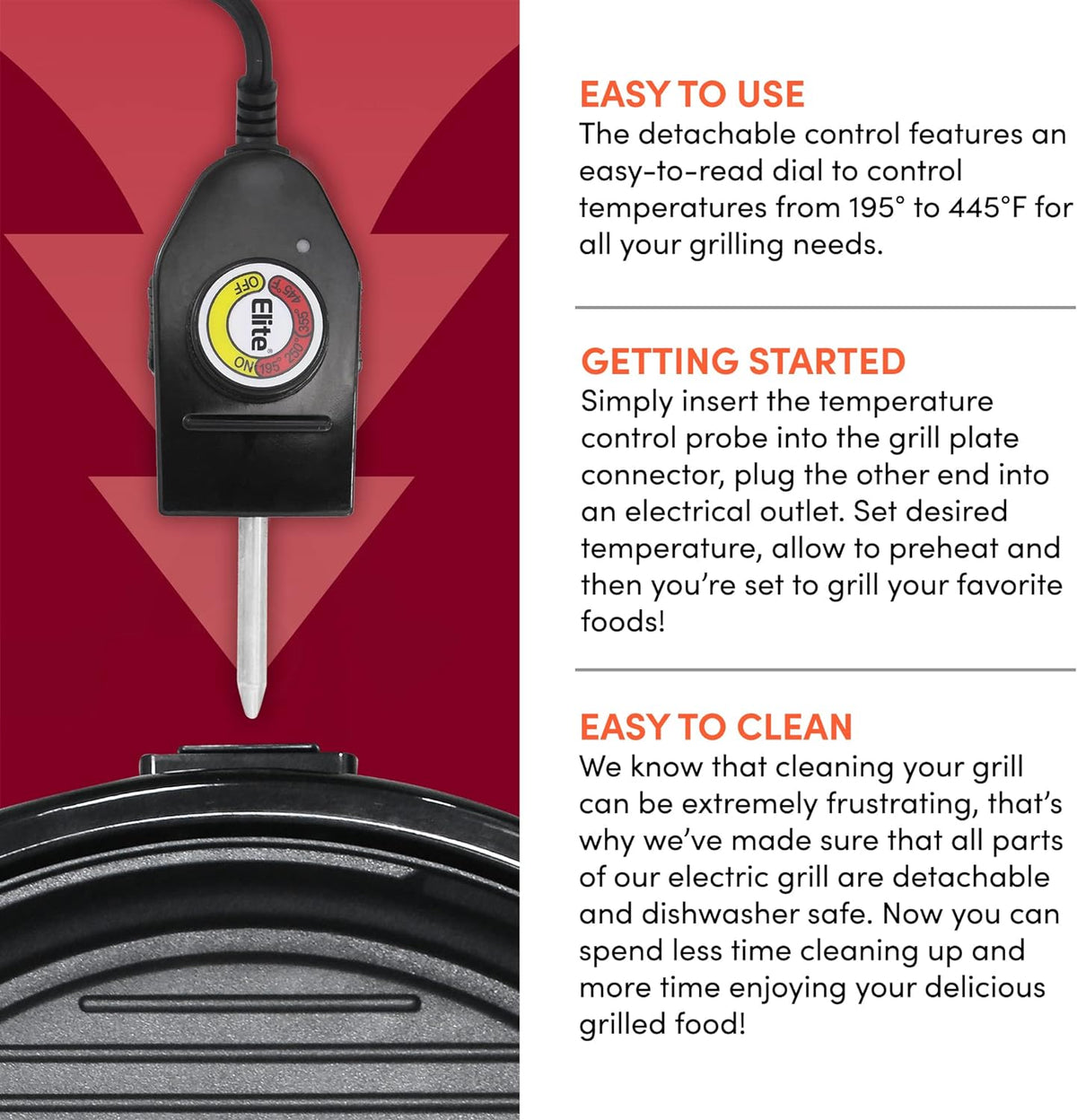 Nonstick Electric Tabletop Grill – Smokeless Cooking Solution