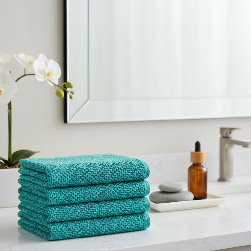 Premium Cotton Kitchen Cloths Set – Highly Absorbent Waffle Texture