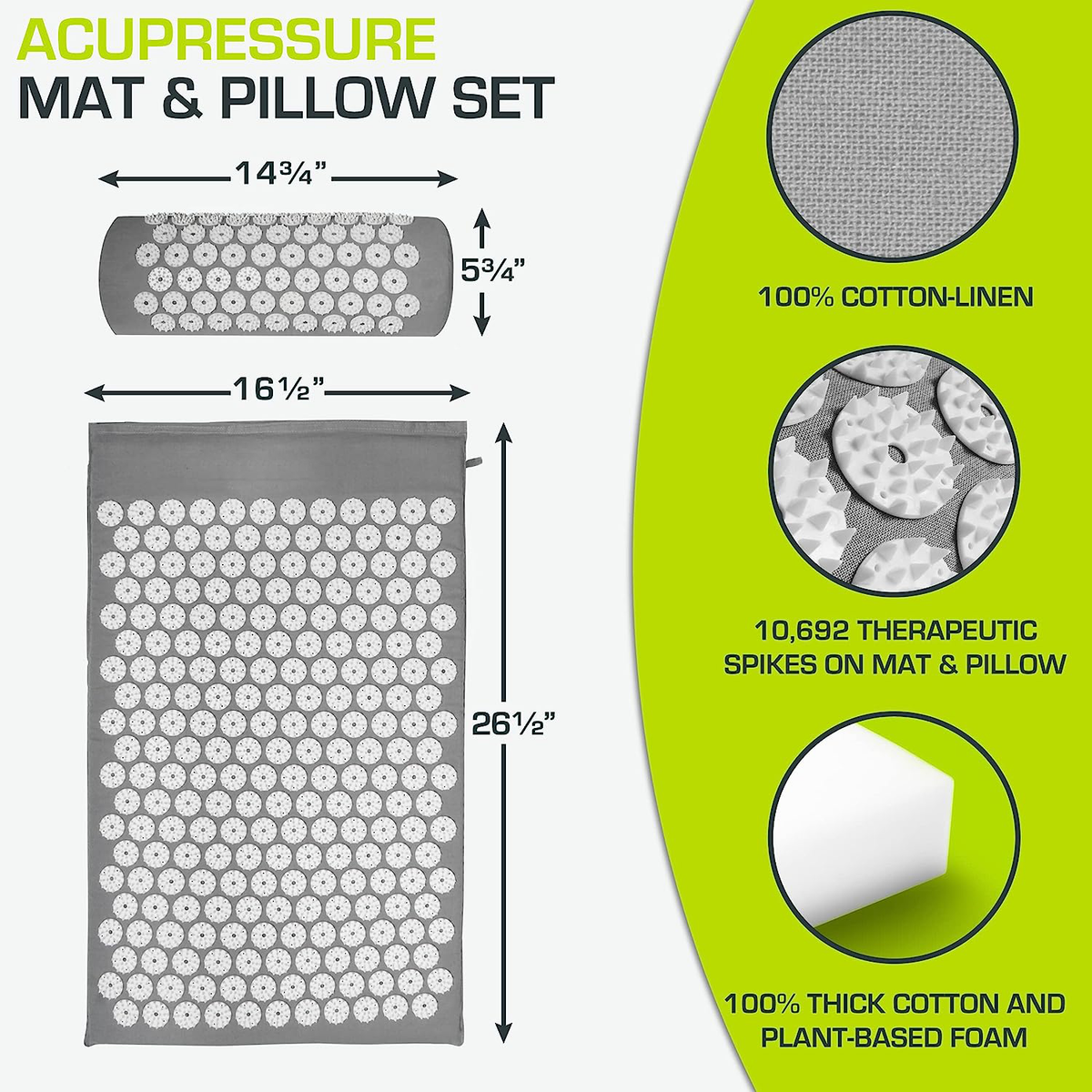 Therapeutic Massage Mat for Acupuncture Relief