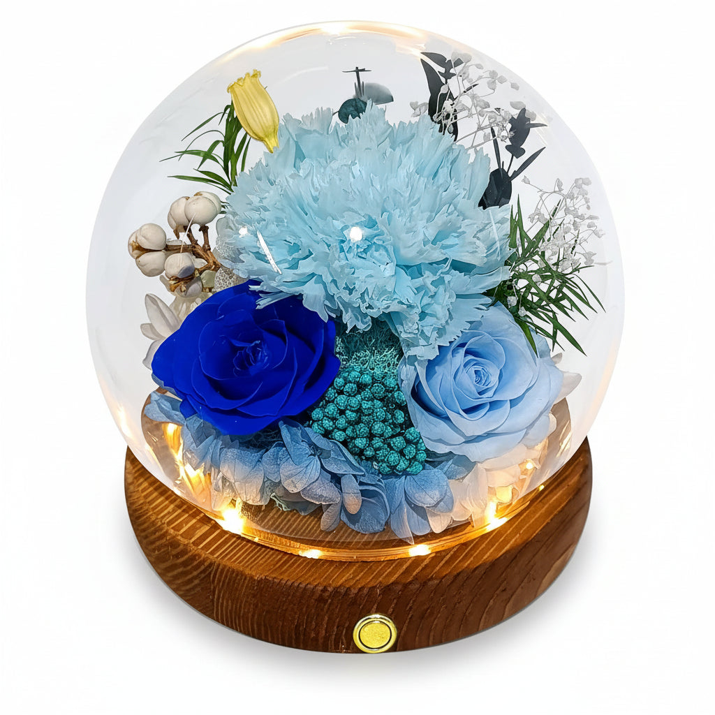 Illuminated Rose Keepsake Dome for Heartfelt Gifting