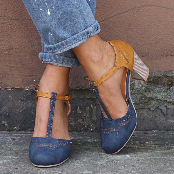 Women's High Heels | Orthopedic Gel Sole & 1.6-Inch Block Heel | Breathable Material & Adaptive Fit | All-Day Comfort