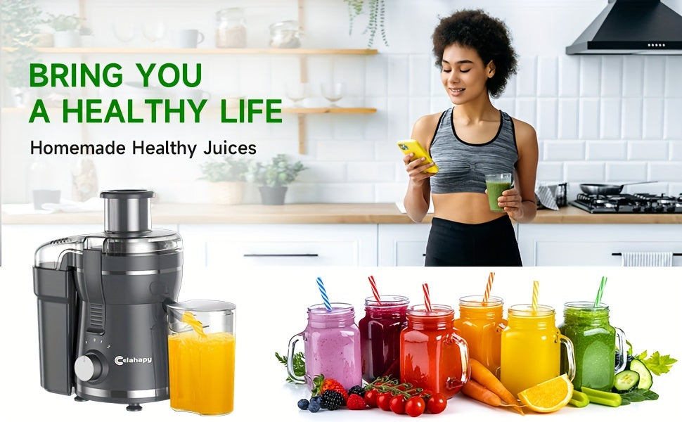 500W Fresh Press Juicer for Fruits & Vegetables – Effortless Cleanup