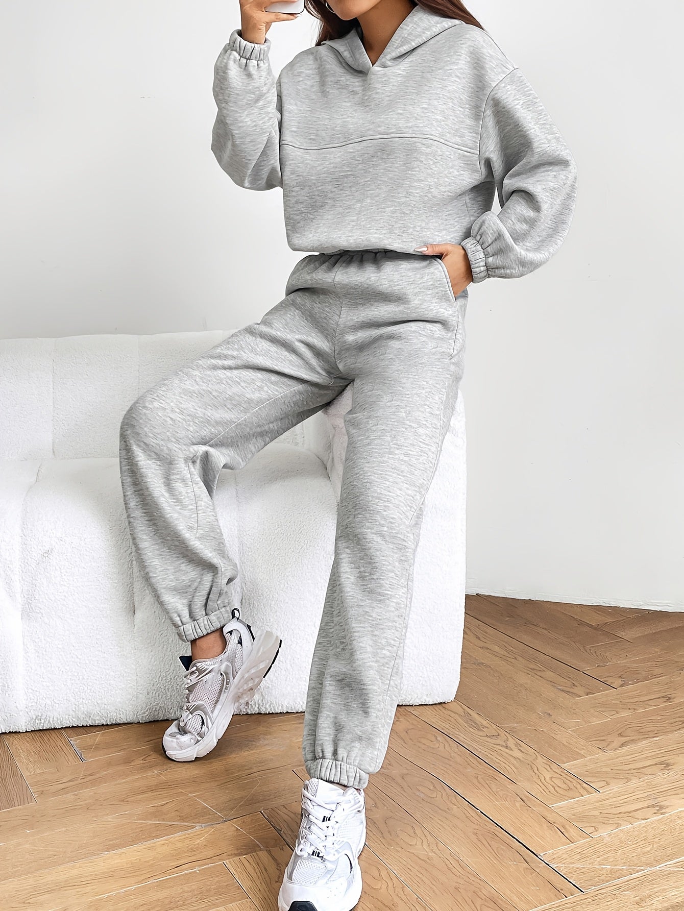 Hoodie and Jogger Set | Fleece-Lined | All-Day Warmth | Polyester